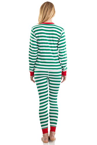 Green and discount white striped pajamas