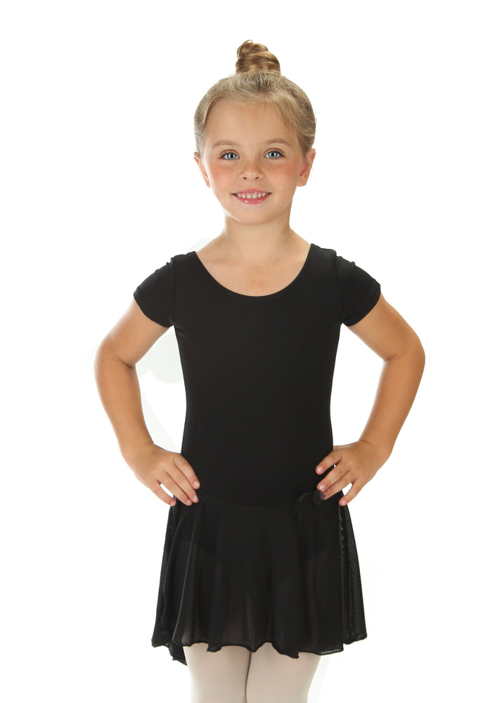 Elowel Kids Girls' Ruffle Short Sleeve Skirted Leotard (Size 2-14 Years) Multiple Colors