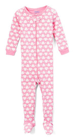 Elowel Baby Girls Footed Heart Pajama Sleeper 100% Cotton(Size 6M-5Years)