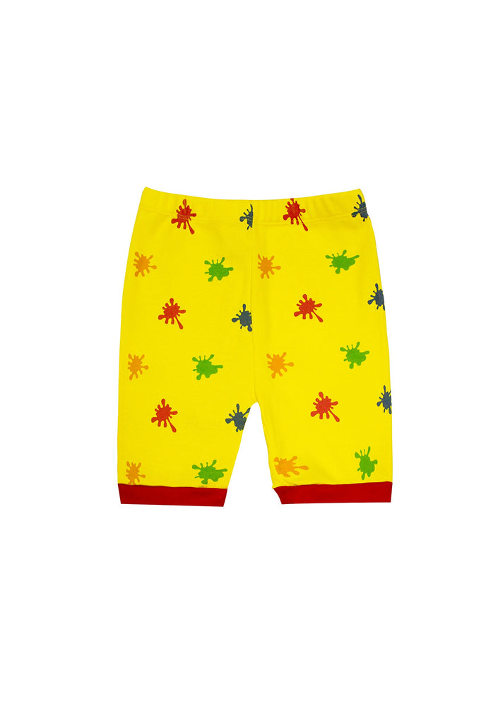 Elowel Girls Shorts Painter 2 Piece Pajamas Set 100% Cotton (Size Toddler-10Y)