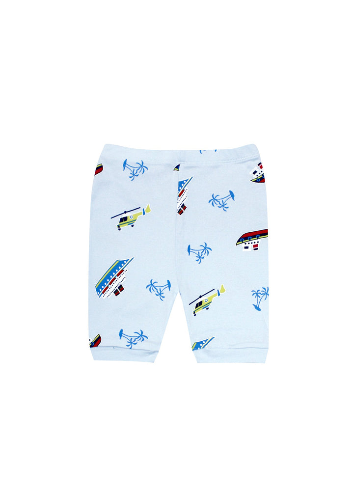 Elowel Boys Shorts Boat 2 Piece Pajamas Set 100% Cotton (Size Toddler-10Y)