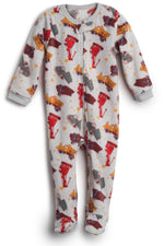 Elowel Baby Boys Footed Sand Truck Pajama Sleeper Fleece (Size 6M-5Years)