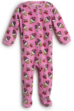 Elowel fluffy pajama pants Baby Girls Footed Icecream Pajama Sleeper Fleece (Size 6M-5Years)