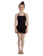 Elowel Kids Girls Basic Skirted Camisole Leotard  (Size 2-14 Years) Color Black