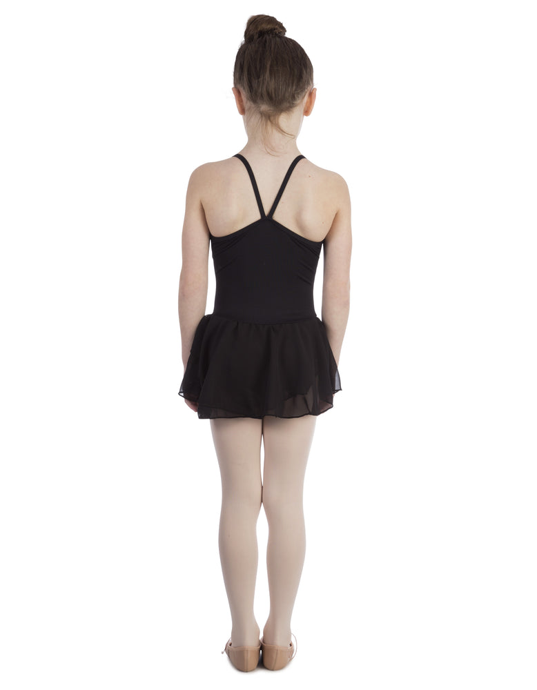 Elowel Kids Girls Basic Skirted Camisole Leotard  (Size 2-14 Years) Color Black