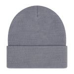 Elowel Beanie Hats for Men and Women - 100% Acrylic Thick Thermal Knit Skull Beanie Winter Hat - Unisex Cuffed Plain Blue Grey Beanie Hat