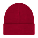 Elowel Beanie Hats for Men and Women - 100% Acrylic Thick Thermal Knit Skull Beanie Winter Hat - Unisex Cuffed Plain Purplish Red Beanie Hat