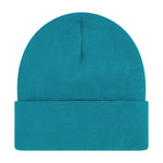 Elowel Beanie Hats for Men and Women - 100% Acrylic Thick Thermal Knit Skull Beanie Winter Hat - Unisex Cuffed Plain Cyanine Beanie Hat