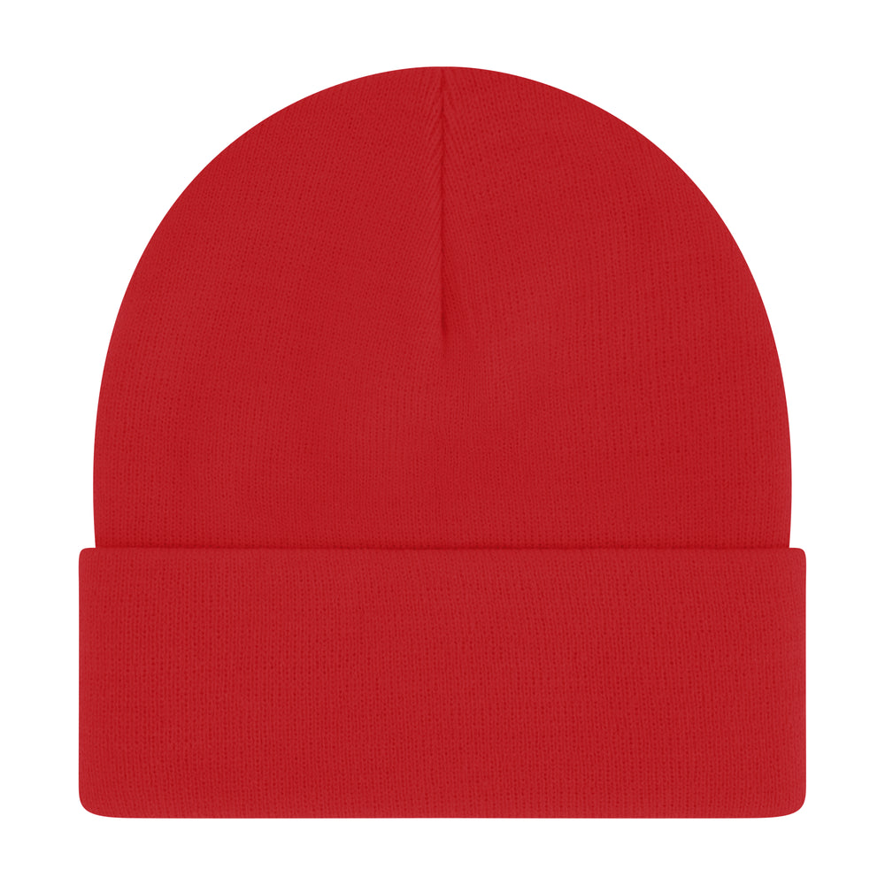 Elowel Beanie Hats for Men and Women - 100% Acrylic Thick Thermal Knit Skull Beanie Winter Hat - Unisex Cuffed Plain Red Beanie Hat
