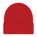 Elowel Beanie Hats for Men and Women - 100% Acrylic Thick Thermal Knit Skull Beanie Winter Hat - Unisex Cuffed Plain Red Beanie Hat