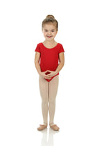 Elowel Kids Girls' Basic Short Sleeve Leotard (Size 2-14 Years) Red