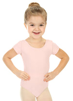 Elowel Kids Girls' Basic Short Sleeve Leotard (Size 2-14 Years) Pink