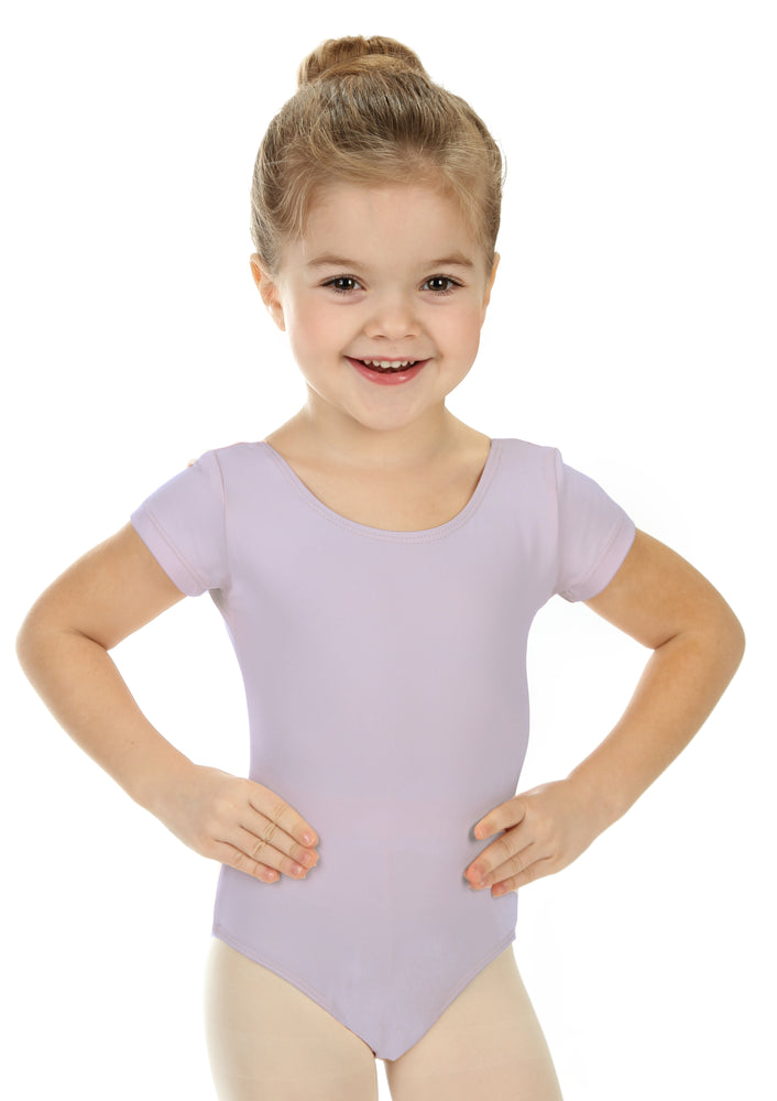 Elowel Kids Girls' Basic Short Sleeve Leotard (Size 2-14 Years) Iavender