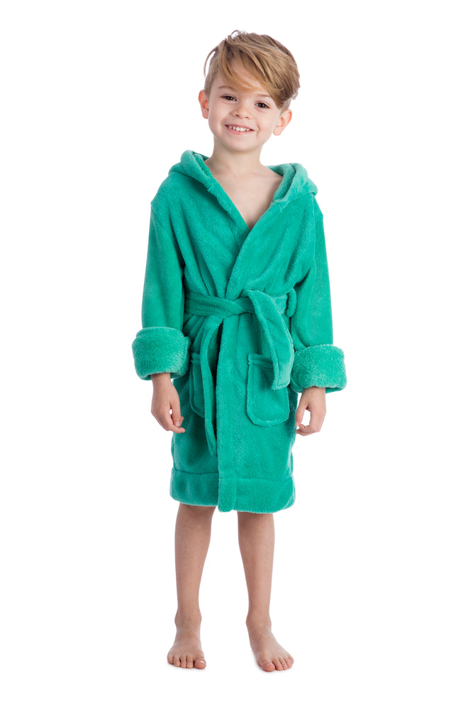 Elowel Boys Girls Green Hooded Childrens Fleece Sleep Robe Size 2 Todd Elowel Boys Girls Green Hooded Childrens Fleece Sleep Robe Size 2 Todd