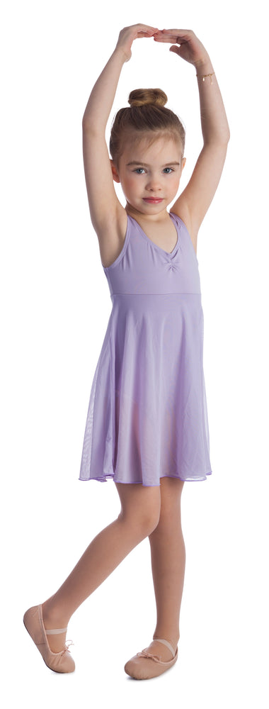 Elowel Kids Girls Empire Leotard Dress  (Size 2-14 Years) Lavender