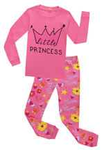 Elowel Girls Little Princess 2 Piece striped Pajama Set 100% Cotton Size 12 Months-12 Year