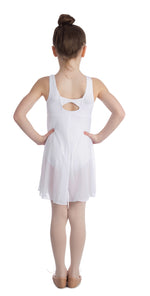 Elowel Kids Girls Empire Leotard Dress  (Size 2-14 Years) White