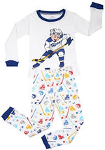 Elowel Boys "Hockey player" 2 Piece Pajama Set 100% Cotton (Size2-8Y)