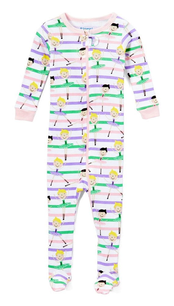 Elowel Baby Girls Footed Ballerina Pajama Sleeper 100% Cotton(Size 6M-5Years)