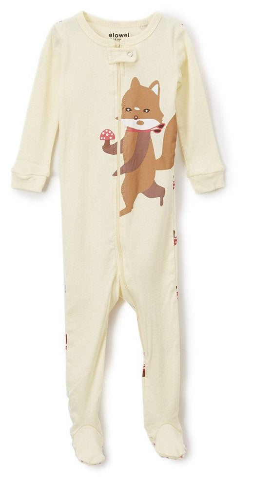 Elowel Baby Girls Footed Fox Pajama Sleeper 100% Cotton (6M-5Y)