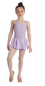 Elowel Kids Girls Basic Skirted Camisole Leotard  (Size 2-14 Years) Color Lavender