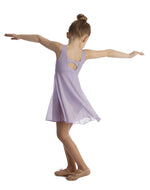 Elowel Kids Girls Empire Leotard Dress  (Size 2-14 Years) Lavender