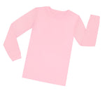 Elowel Boys Girls Pink Solid 2 Piece target Pajama Set 100% Cotton (Size 12 Months -12 Years)