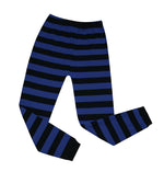 Elowel Adults Royal Blue & Black Stripe Pajama Set