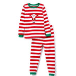 Elowel Striped Santa 2-Piece Kids Pajamas Set Size 12 Months till 12 years