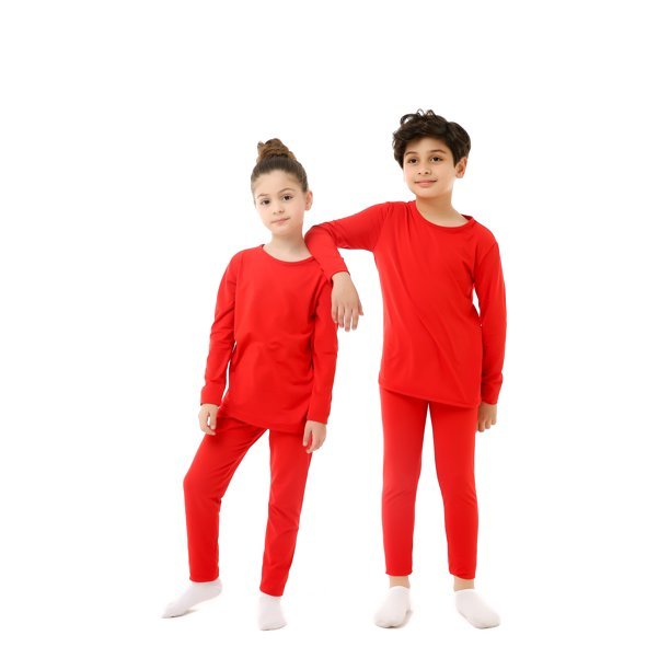 Freebily Unisex Kids Thermal Underwear Set Girls Boys Warm Long Johns Mock  Neck Base Layer Tops and Bottoms Red 15-16 Years : : Fashion