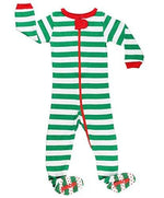 Elowel Baby Boys Girls Footed Christmas Striped Pajama Sleeper Cotton Size 6M-5Y