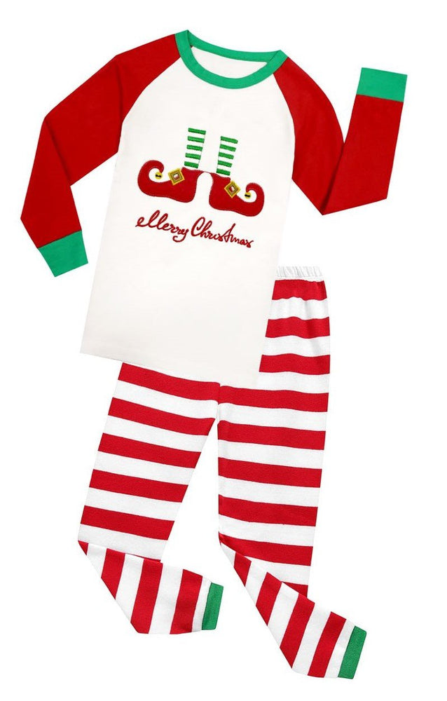 Elowel Kids & Adult  Merry Sock Christmas Matching Family Pajama Set