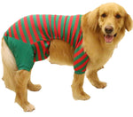 Elowel Christmas Red & Green Dog Pajamas Size Xs- XxxL