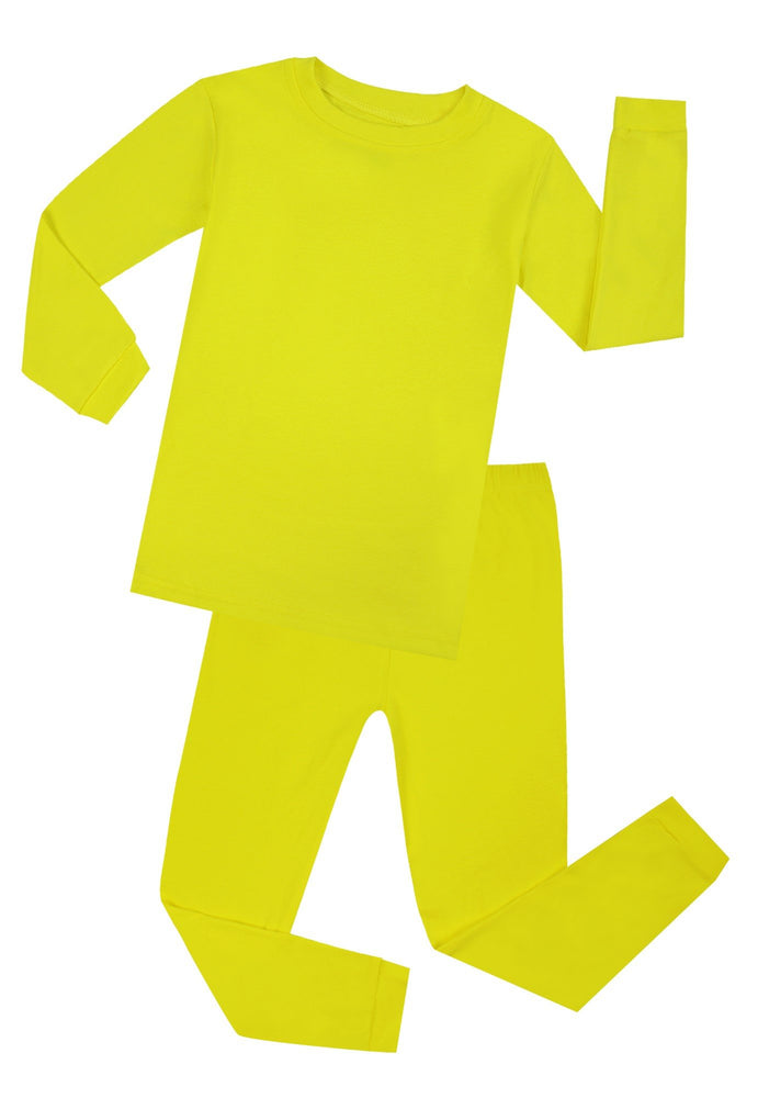 Elowel Adults Yellow Solid Pajama Set Size S
