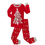 Elowel Kids & Adult Matching Family Red Tree Christmas Pajamas