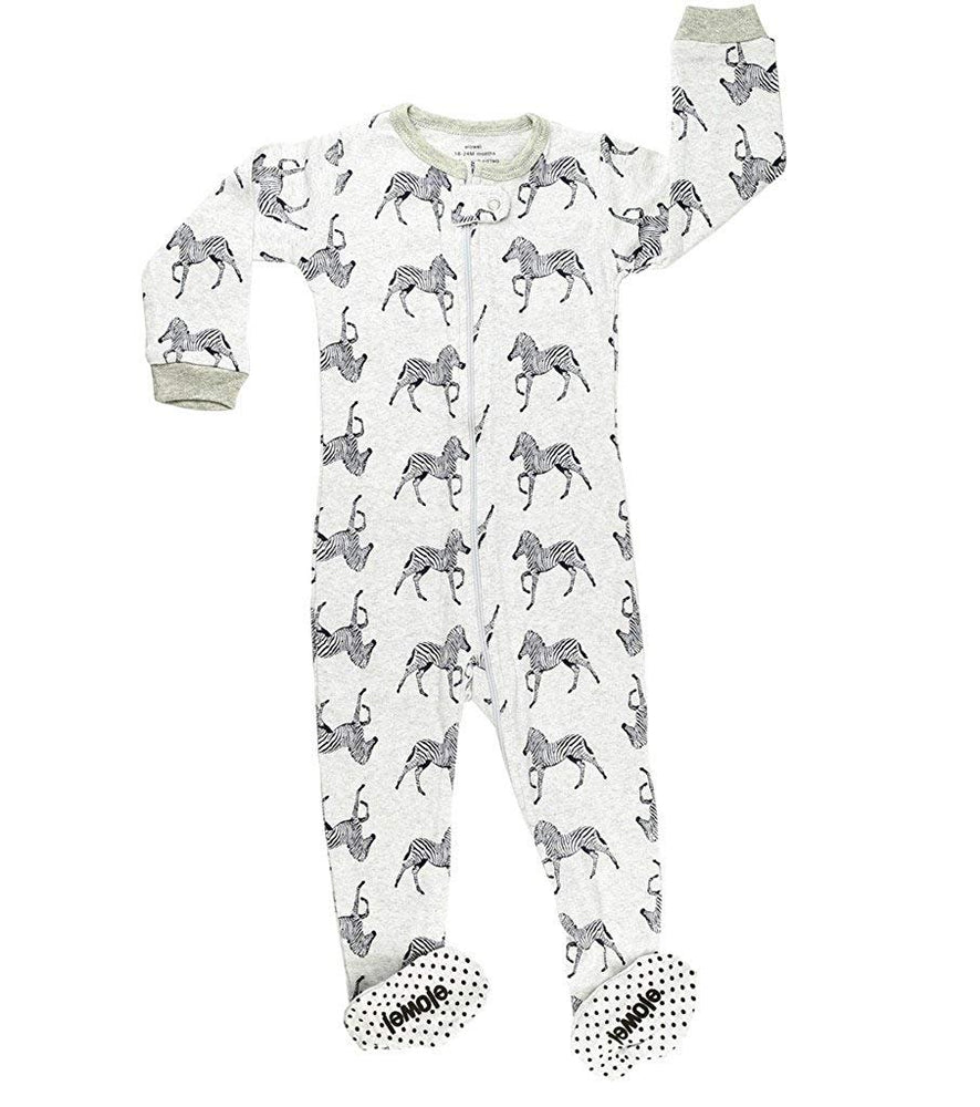 Elowel Baby Boys Footed Zeebra Christmas pajamas men Pajama Sleeper 100% Cotton (Size 6M-5Years)