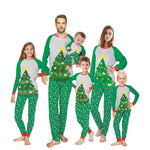 Elowel Kid & Adult  Matching Family Christmas Pajama Set - Green Christmas Tree