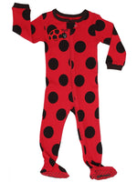 Elowel Baby Girls footed "Polka Dot" pajama sleeper 100% cotton