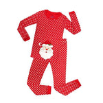 Elowel Kids  Christmas Red Polka Dot Santa 2 Piece Pajama Set 100% Cotton