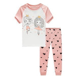 Elowel Short Sleeve and Long pants Girls Ballerina Pajama Set Size 8