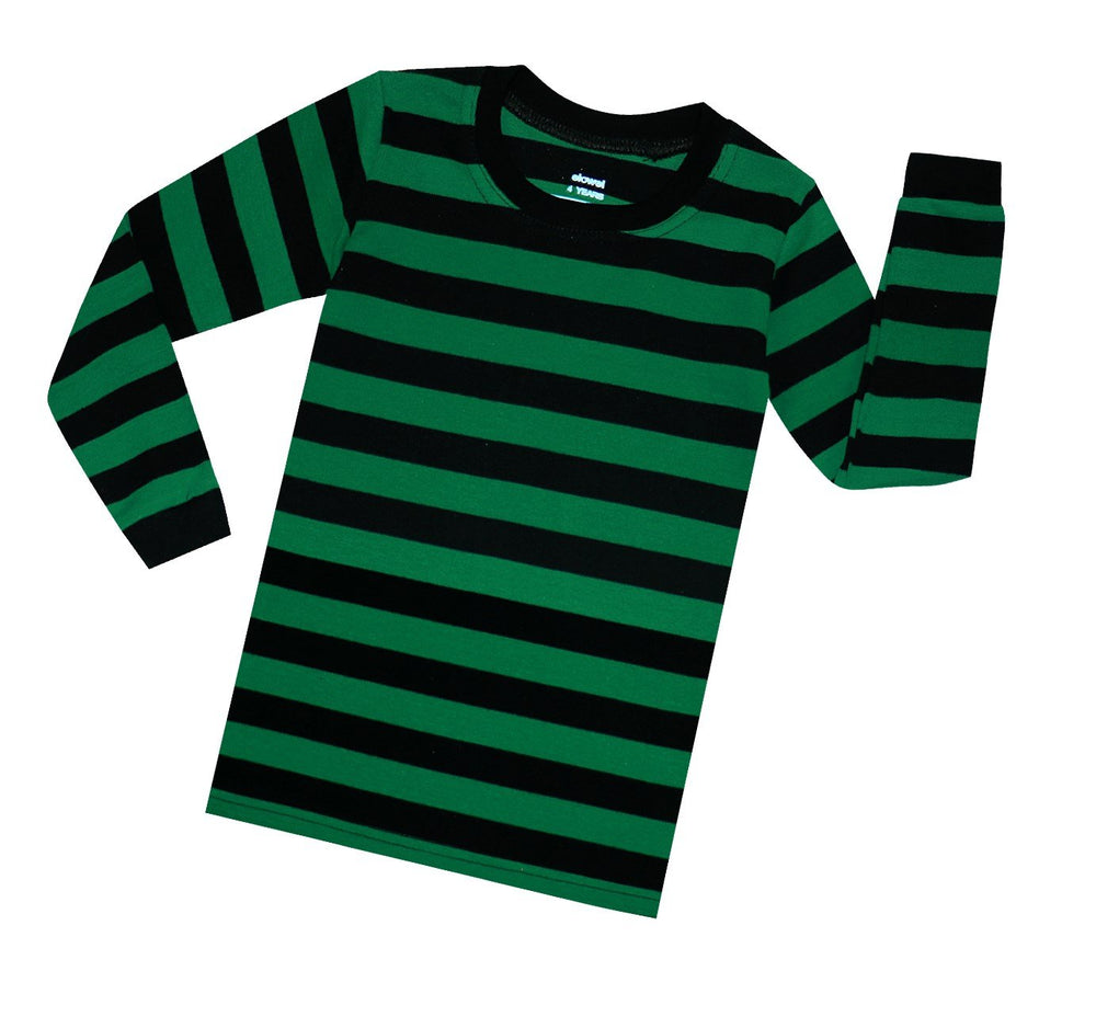 Elowel Adults Green & Black Stripe Pajama