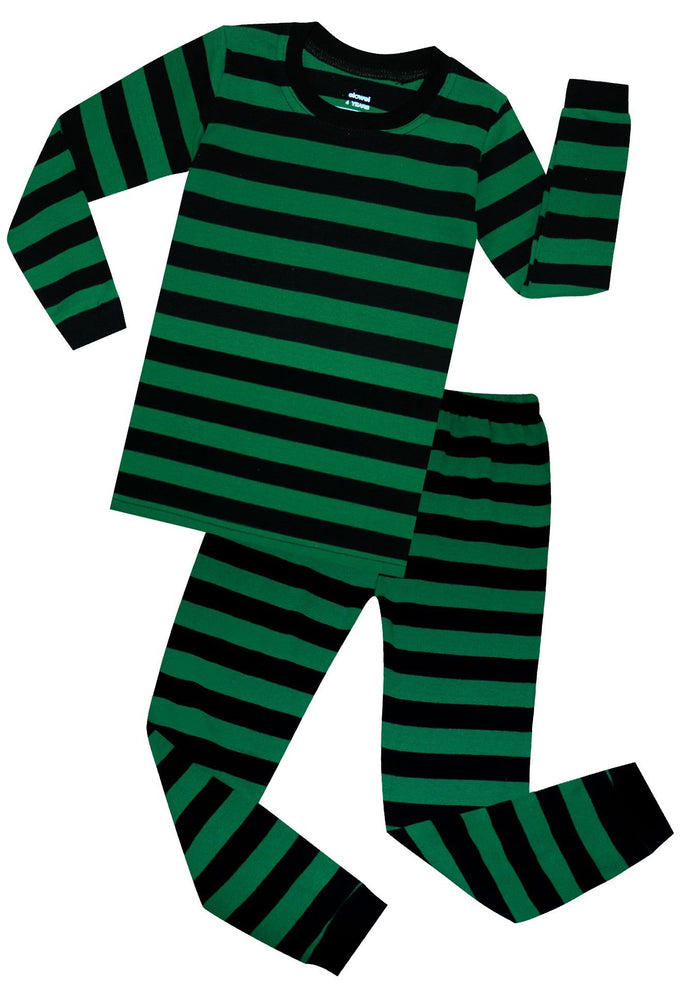 Elowel Adults Green & Black Stripe Pajama
