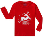 Elowel Family Matching Christmas Pajamas - big and tall christmas pajamas - Red Reinder
