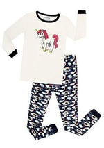 Elowel Girls Kids Unicorn 2 Piece Pajamas Set 100% Cotton (Size 12M-12Y)