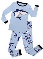 Elowel  Boys Whale 2 Piece Pajama Set 100% Cotton (Size6M-8Y)